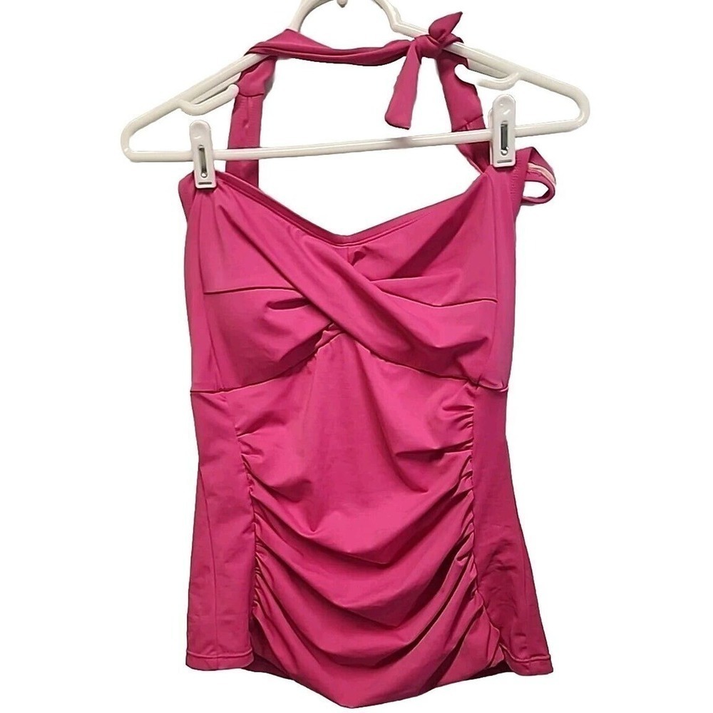 Slimming SHAPE BENEFITS by CHADWICKS 1 Pc Pink Size 10 T Halter Bathing suit top